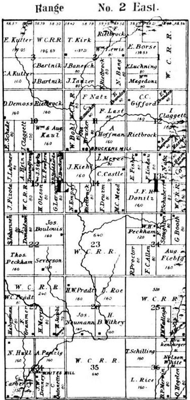 Holton Plat Map 1881 Marathon County Wisconsin 0178